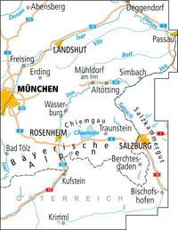 Cycling map ADFC Radtourenkarte 27 Oberbayern Ost - Chiemsee/Inn 1:150,000