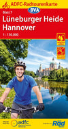 Cycling map ADFC Radtourenkarte 7 Lüneburger Heide - Hannover 1:150,000