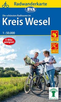 Cycling map BVA-Die schönsten Radtouren im Kreis Wesel 1:50,000