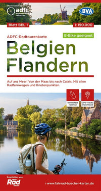 Cycling map ADFC Belgien Flandern 1:150,000